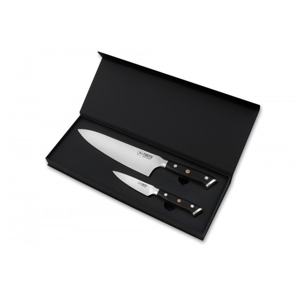 Coffret 2 couteaux de cuisine Fukito Ebène X50