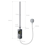 thumbnail of LuxeBath Elektrischer Badheizkörper Sahara 600x1500 mm Anthrazit gerade, 900W, Thermostat Digital