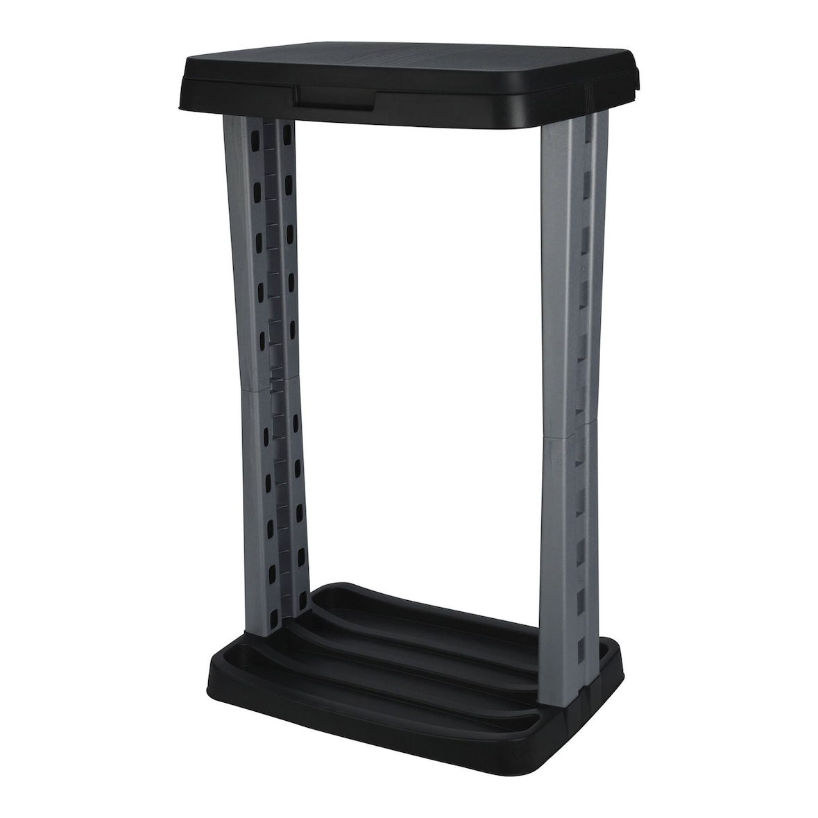 WellHome - Portasacco spazzatura 60L colore antracite 100% riciclabile 43x31x9,5cm