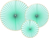 thumbnail of 3 Dekofächer mint mit Goldrand
