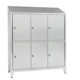 thumbnail of Armadietto sovrapposto in acciaio inox AISI 304 a 6 posti cm. 120x40x215h