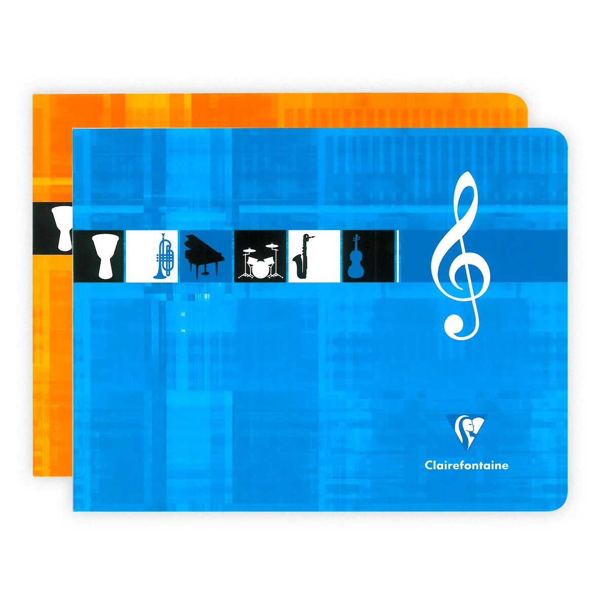 Clairefontaine 10x Notenheft 22x17 cm, Querformat, 24 Blatt 90g - Sortiert 3754C