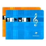 thumbnail of Clairefontaine 10x Notenheft 22x17 cm, Querformat, 24 Blatt 90g - Sortiert 3754C