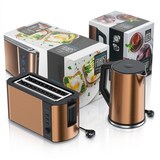 thumbnail of Arendo Frühstücksset 2-teilig, 1,5L Wasserkocher Edelstahl, 1500W Langschlitz Toaster FRUKOST, Kupfer