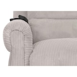 thumbnail of BERLINLODGE Massage-Fernsehsessel, HxBxT 138x86x168 cm, Sitzhöhe 49 cm, Liegefunktion Aufstehhilfe Massage Heizfunktion, Stoff 220g/m² Cord, Hellgrau