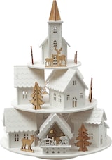 thumbnail of LED Weihnachtsdorf Winterdorf mit Musik Spieluhr Timer H: 29cm