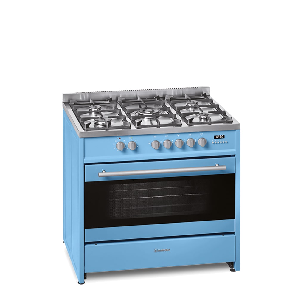 MEIRELES cocina gas 90cm 5 fuegos horno electrico multifunciones E 911 PB