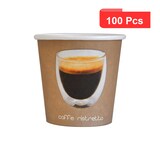 thumbnail of NVASE - 100Uds - Vaso de cartón kraft con decoración Ristretto 120ml A60mm - NVS210GCRISC41