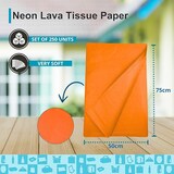 thumbnail of Papel de seda lava neón 50x75 cm – 100 hojas para envolver, decorar fiestas, escaparates y proyectos creativos vibrantes