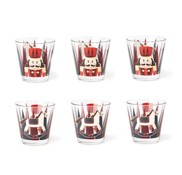 Excelsa set 6 bicchieri Vintage Christmas vetro 25 cl mulitcolor