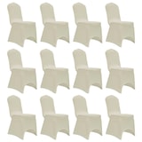thumbnail of Décoshop26 - Elastische Stuhlhussen in Creme 12 Stück DEC022525