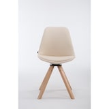 thumbnail of Chaise Calais pivotante pieds carrés Nature/Crème