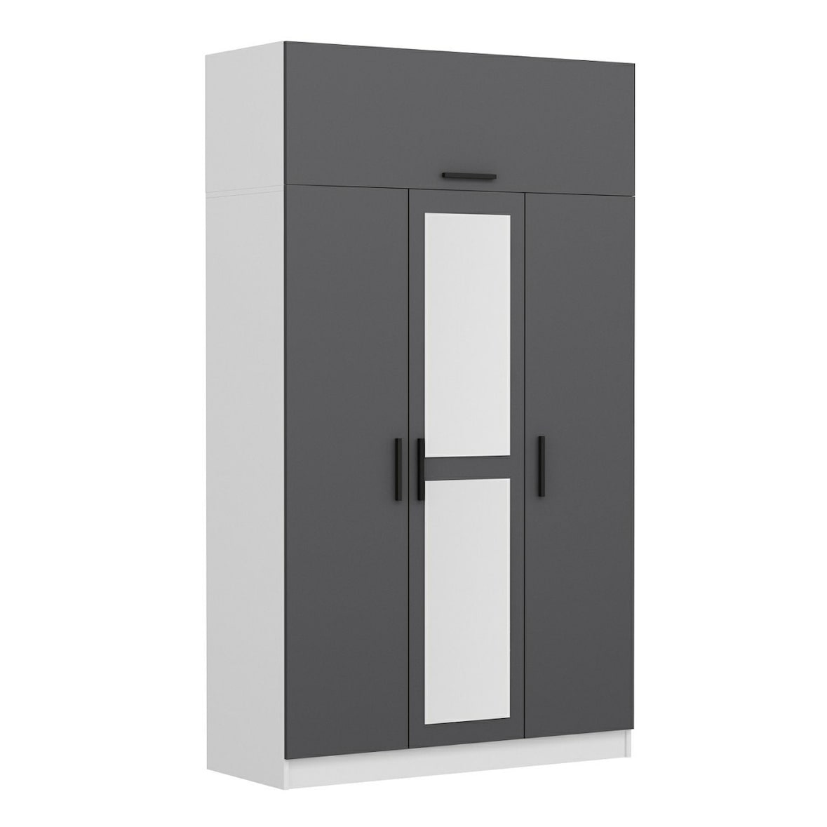 Armario Minar 3-235 antracita blanco 135x235x52 cm