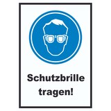 thumbnail of Schutzbrille tragen Schild  A5 Rückseite selbstklebend