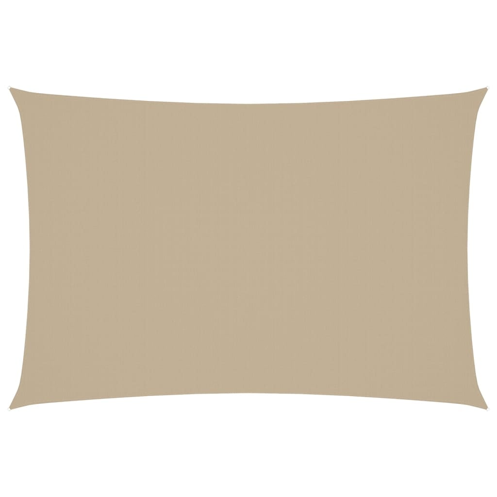 Toldo de vela rectangular tela Oxford beige 3x5 m