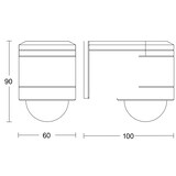 thumbnail of Bewegungsmelder IS 240 DUO schwarz, Passiv Infrarot, 2 m optimale Montagehöhe, 240 ° Erfassungswinkel, IP54