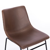 thumbnail of SVITA 2er Set Esszimmerstühle Metallbeine Kufengestell Kunstleder Braun