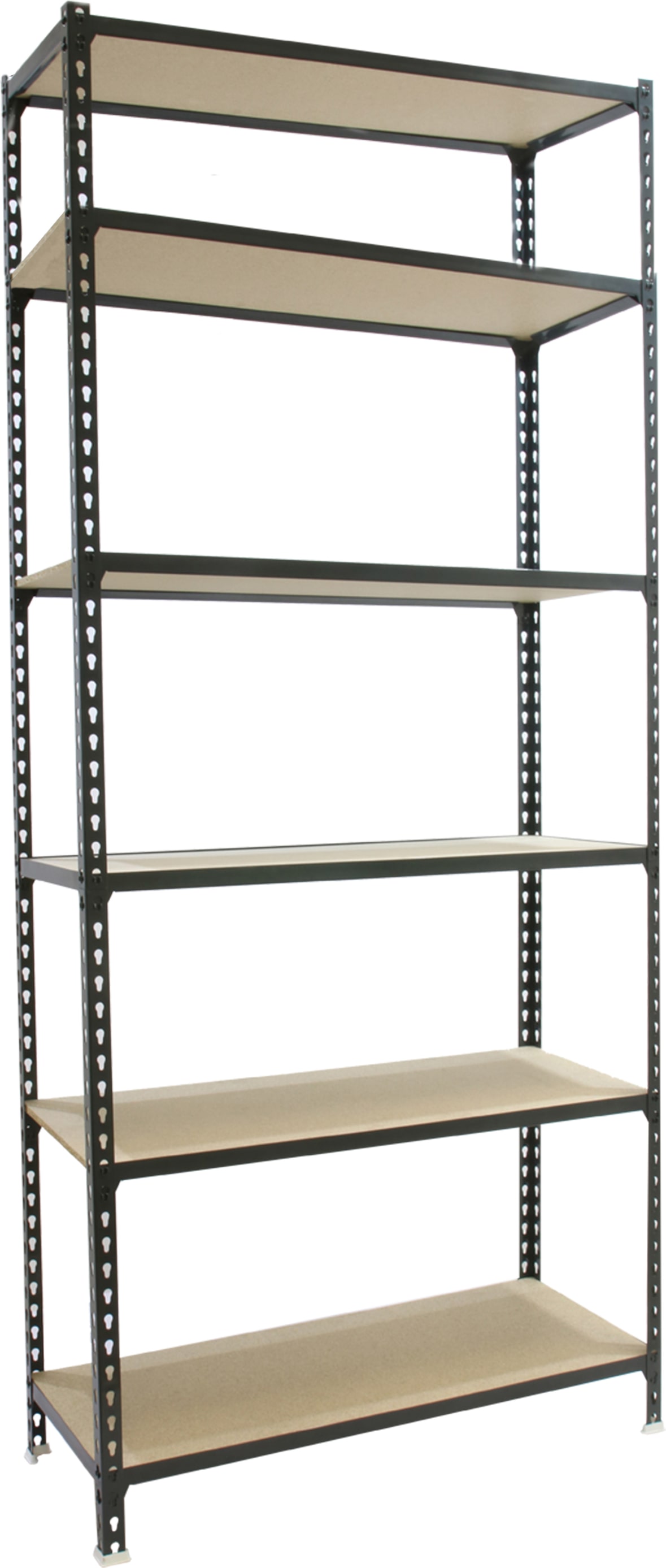 SimonRack Estantería Metálica, 2500x1000x500 mm, 6 Alturas, Bandeja Madera, 150 kg de Punto Flexión, Antracita/Madera - Maderclick