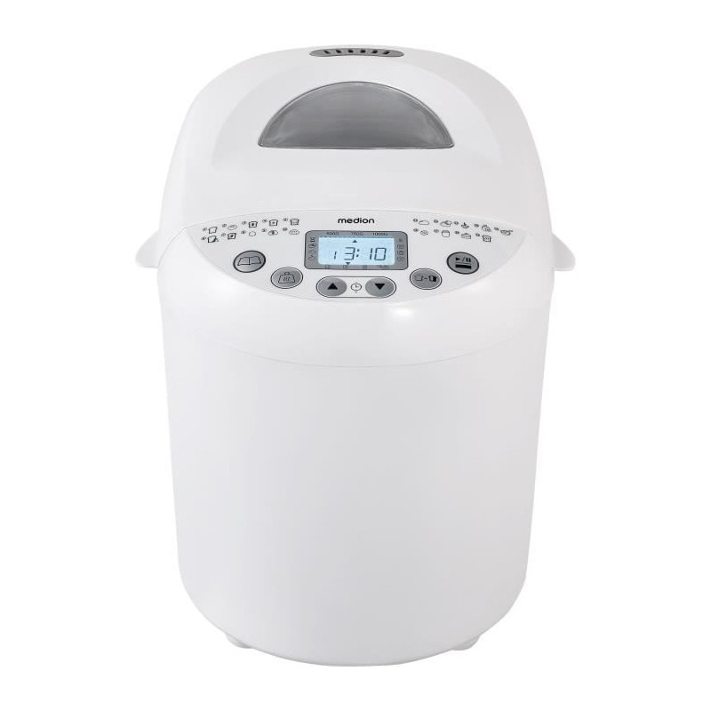 Machine A Pain - Medion - 50073723 - 550 W - 19 Programmes - Hublot - Blanc