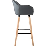 thumbnail of Set 2 sgabelli da bar Grant similpelle grigio