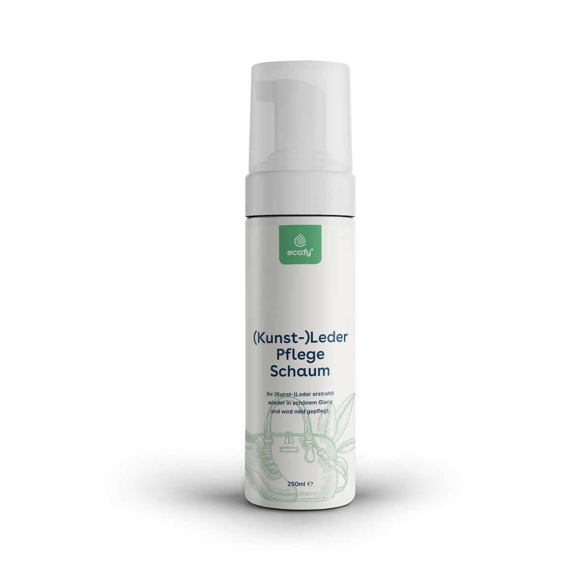 eco:fy (Kunst-)Leder Pflegeschaum - 250ml - Glanz und Pflege für Schuhe, Taschen, Jacken etc.