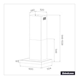 thumbnail of CIARRA A+++ 650 m³/h Exaustor 60 cm Capô de Parede WIFI + APP & Controle Touch Boost VMB6102