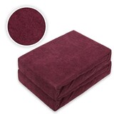 thumbnail of Doppelpack Frottee Spannbettlaken Premium Bordeaux 90 - 100 x 200 cm