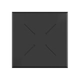 thumbnail of Infinity Stehtisch Schwarz gestell + Tropical Wood HPL 70x70 cm