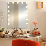 thumbnail of Specchio per trucco con luci Murrieta bianco