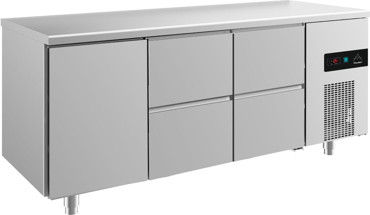 Gastro Edelstahl Kühltisch 1 Tür(links) 4 Schubladen 1865x700x850mm -2/+8°C 474L
