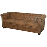 thumbnail of Ensemble de canapé Chesterfield à 2 et 3 places marron  Modèle Cobalt