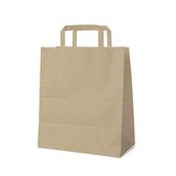 thumbnail of 250 Papiertragetaschen braun 26 + 14 x 32 cm – Einkaufstaschen mit Innenhenkel