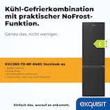 thumbnail of Exquisit Kühl-Gefrierkombination KGC265-70-NF-040C inoxlook-az | No Frost | Nutzinhalt: 253 L | Temperaturregelung