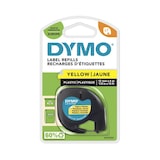 thumbnail of Dymo LetraTag S0721620 Ruban d'étiquettes ORIGINAL pour Feutre - Texte noir sur fond jaune - Largeur 12mm x 4 mètres (91202)