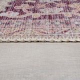 thumbnail of Maschinenwaschbarer Traditioneller Vintage-Teppich aus recycelten Fasern, rutschfest - `Hald`. Farbe: Rosa, 60x230 cm | Kadima Design