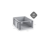 thumbnail of PROREGAL 10x Eurobox NextGen Store | HxBxT 17x30x40cm | 16 Liter | Front offen | Eurobehälter, Transportbox, Transportbehälter