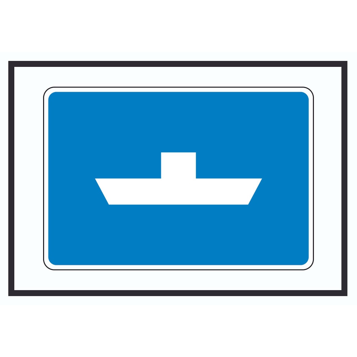 Frei fahrende Fähre Symbol A4 (210x297mm)