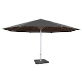 thumbnail of Parasol Meran II, marktparasol, Ø 5m polyester/aluminium stok wit 28kg ~ antraciet met voet