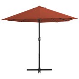 thumbnail of vidaXL Parasol met aluminium paal 460x270 cm terracotta