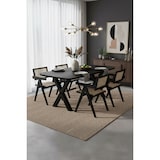 thumbnail of SIT Möbel Esstisch 240x100 cm | 30 mm Platte Mango schwarz | X-Stahlgestell antikschwarz | B 240 x T 100 x H 76 cm | 16149-11 | Serie TABLES & CO