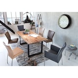thumbnail of SIT Möbel Tree edge eettafel 140x80 cm | 26 mm blad acacia | onderstel staal antiek zwart | B 140 x D 80 x H 77 cm | 07107-21 | Serie TAFEL & BANKEN