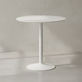 thumbnail of Esstisch Rund 75x75x74 cm Kleiner Küchentisch Weiß Hochglanz, Runder Esszimmertisch 2 Personen, Moderner Frühstückstisch Küche, Tisch Esszimmer