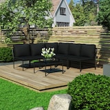 thumbnail of vidaXL 6-tlg. Garten-Lounge-Set mit Auflagen Schwarz PVC