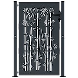 thumbnail of vidaXL Poort met bamboe-ontwerp 105x155 cm staal antracietkleurig