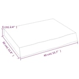 thumbnail of vidaXL Wandregal Hellbraun 40x30x(2-6) cm Massivholz Eiche Behandelt