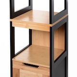 thumbnail of Columna auxiliar de baño armario alto para baño con 3 estantes y 2 cajones estilo moderno 30x30x144,3 cm