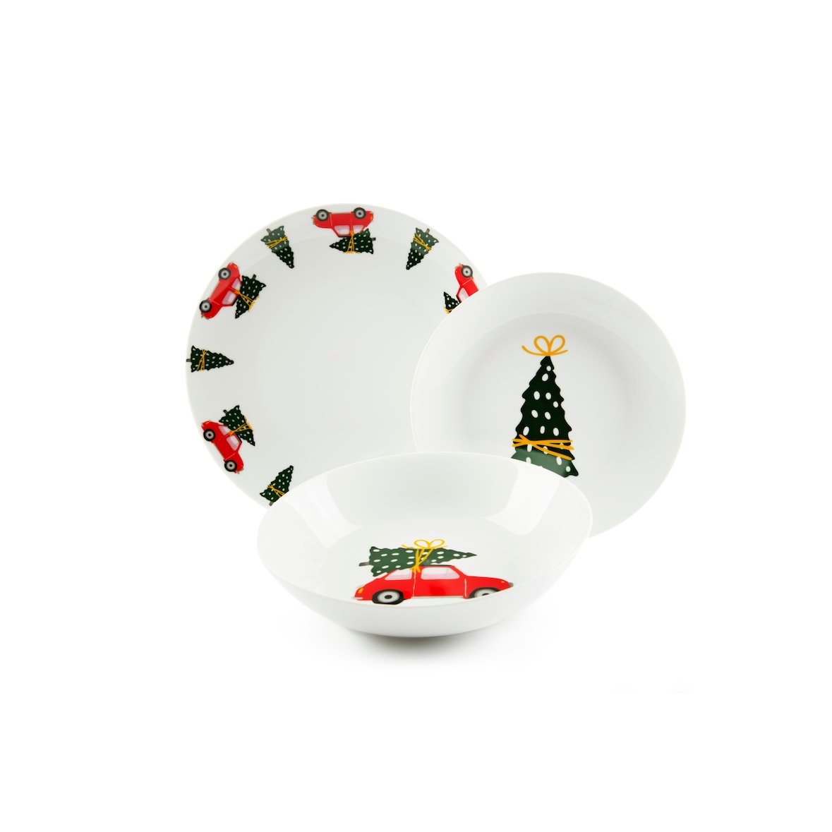 Excelsa service 18 assiettes Ready For Christmas porcelain multicolor