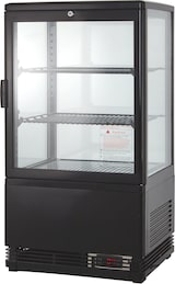 thumbnail of GastroHero Kühlvitrine ECO – 58 Liter, schwarz, mit LED-Beleuchtung und 2 höhenverstellbaren Rosten, energiesparend, ideal für Gastronomie & Verkauf