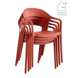thumbnail of METRO PROFESSIONAL Gastro Armlehnstuhl stapelbar Laveria, Kunststoff, terrakotta