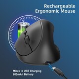 thumbnail of Souris Ergonomique Sans Fil Rechargeable Pour Gaming Avec Précision Laser Noir YONIS